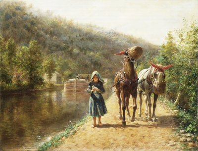Na vlečné stezce, od Edward Lamson Henry