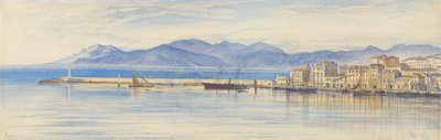 Pohled na přístav v Cannes od Edward Lear
