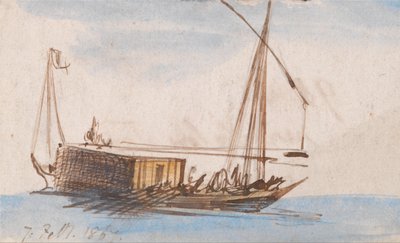Loď na Nilu od Edward Lear
