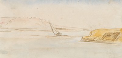Loď na Nilu od Edward Lear