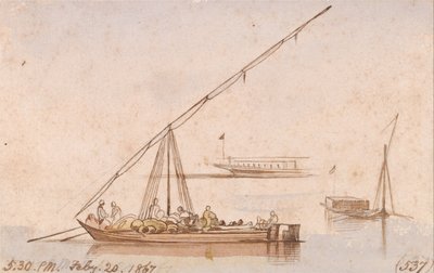 Lodě na Nilu od Edward Lear