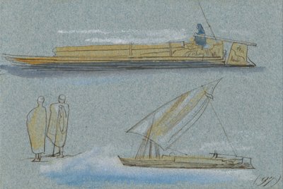 Lodě na Nilu od Edward Lear