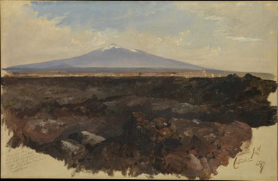 Katánie a Etna od Edward Lear