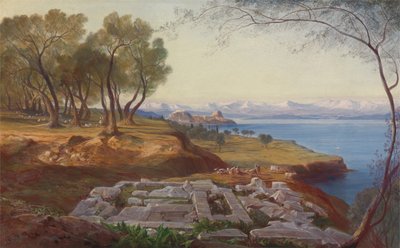 Korfu z Ascension, ca. 1860. od Edward Lear