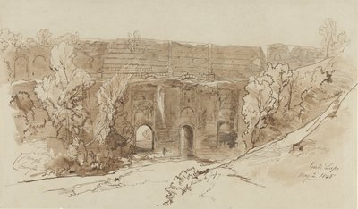 Pohled na Ponte Lupo (poblíž Tivoli) od Edward Lear