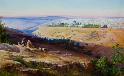 Jeruzalém z Olivové hory od Edward Lear