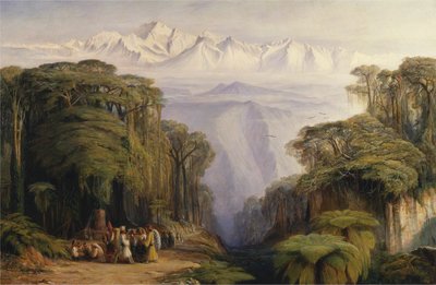 Kangchenjunga z Darjeelingu od Edward Lear