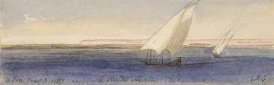 Poblíž Nesle Sheikh Hassan, pohled na jih od Edward Lear