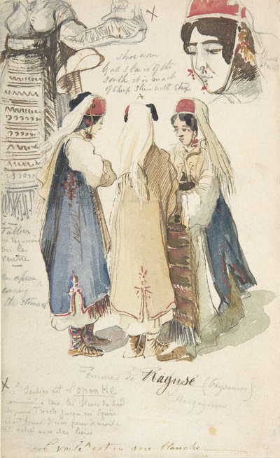 Selské ženy z Ragusy, 1848-1866. od Edward Lear