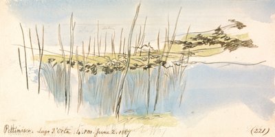 Pettenasco, jezero Orta, 16:00, 2. června 1867 (221) od Edward Lear