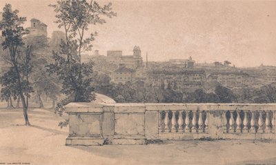 Řím z Monte Pincio od Edward Lear