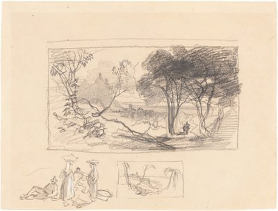 Skici v Itálii [recto], 18391845. od Edward Lear