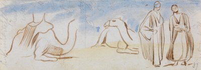 Studie velbloudů a egyptských mužů od Edward Lear