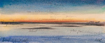 Západ slunce podél Nilu od Edward Lear