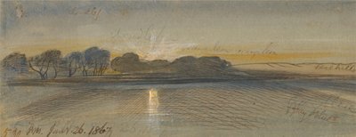 Západ slunce na Nilu od Edward Lear