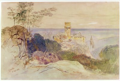 Klášter Caracalla, 1856 (pero, inkoust a wc na papíře) od Edward Lear