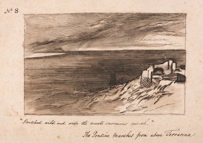 Pontské bažiny nad Terracinou od Edward Lear
