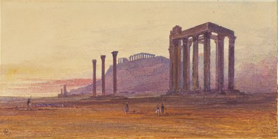 Chrám olympského Dia, Řecko od Edward Lear
