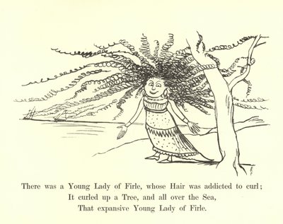 Byla tam mladá dáma z Firle, jejíž vlasy byly závislé na vlnění od Edward Lear