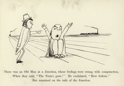 Na křižovatce byl jeden stařec, jehož pocity byly špatné z lítosti. od Edward Lear