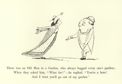 Byl jeden starý muž v zahradě, který vždy každého prosil o odpuštění od Edward Lear