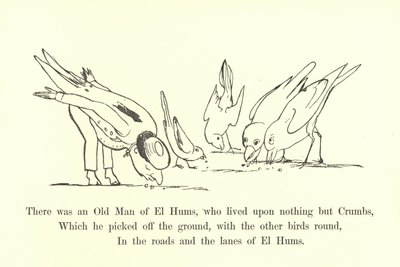 Byl tam starý muž z El Hums, který nežil na ničem jiném než na Drobcích od Edward Lear