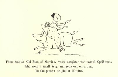 Byl tam starý muž z Messiny, jehož dcera se jmenovala Opsibeena od Edward Lear
