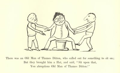 Byl tam starý muž z Thames Ditton, který volal, aby si mohl sednout od Edward Lear