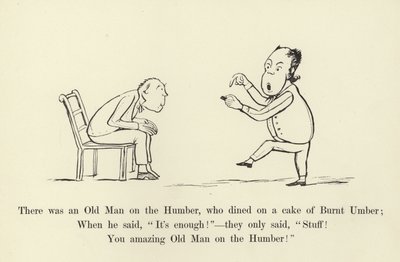 Byl tam starý muž na Humberu, který jedl dort spálené Umbery od Edward Lear