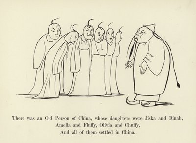 Existovala jedna stará osoba z Číny, jejíž dcery byly Jiska a Dinah od Edward Lear