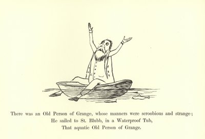 Byl tam jeden starý člověk z Grange, jehož chování bylo skroobské a podivné od Edward Lear