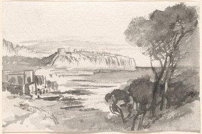 Pohled přes záliv Monaco, 18841885. od Edward Lear