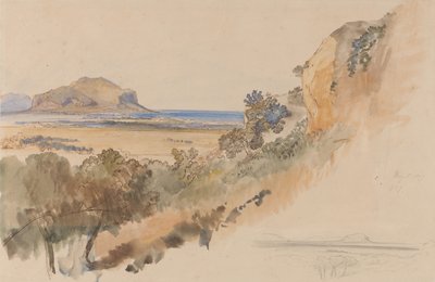 Pohled v okolí Palerma od Edward Lear