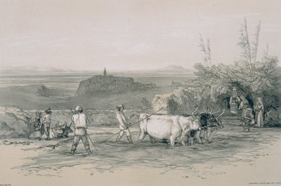 Výhledy na Řím a jeho okolí: Roiate, město poblíž Subiaco od Edward Lear
