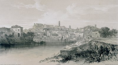 Pohledy na Řím a jeho okolí: Řím z via Porta San Paolo od Edward Lear