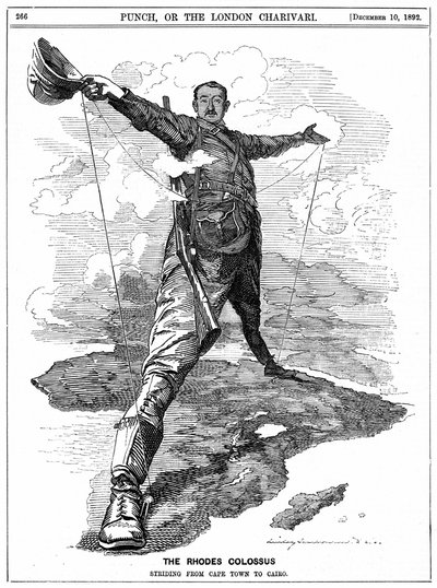 Cecil John Rhodes, z časopisu Punch od Edward Linley (after) Sambourne