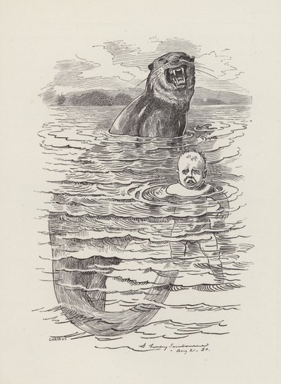 Ilustrace pro The Water-Babies od Charlese Kingsleyho (rytina) od Edward Linley (after) Sambourne