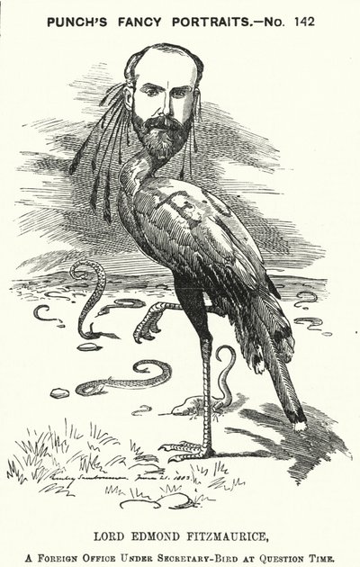 Punč karikatura: Edmond Fitzmaurice od Edward Linley (after) Sambourne