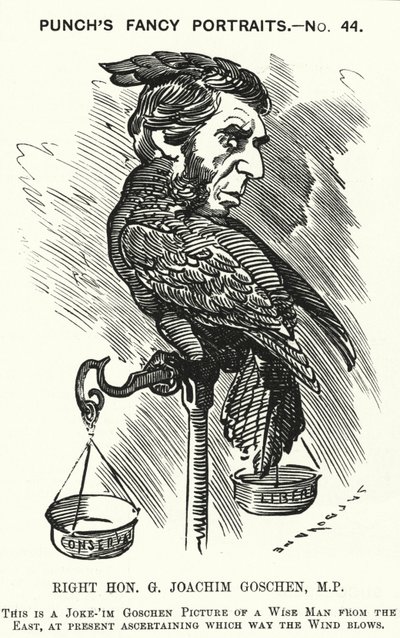 Punč karikatura: George Goschen od Edward Linley (after) Sambourne