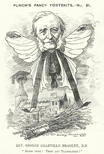 Punch cartoon: George Granville Bradley, anglický božský, učenec a děkan z Westminsteru (rytina) od Edward Linley (after) Sambourne