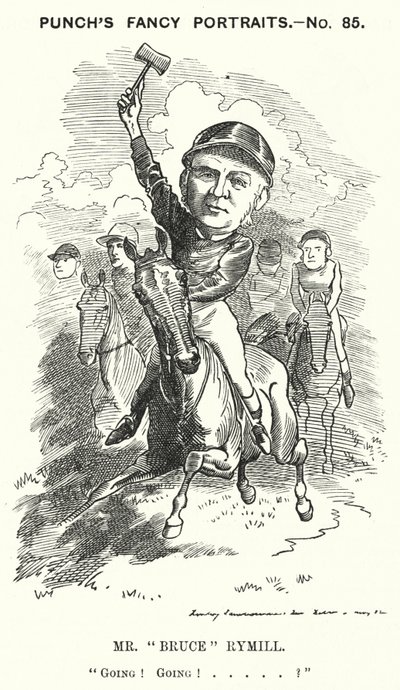 Punch cartoon: Pan "Bruce" Rymill (rytina) od Edward Linley (after) Sambourne