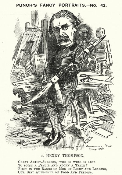 Punch cartoon: Sir Henry Thompson, anglický chirurg (rytina) od Edward Linley (after) Sambourne