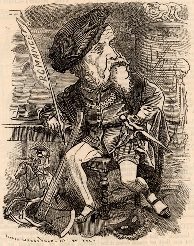 Harrison Ainsworth (1805-1882) od Edward Linley Sambourne