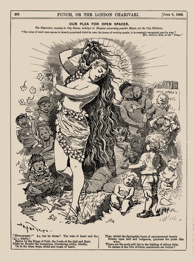 Naše prosba za otevřené prostory. Punch, červen 1883, 1883. od Edward Linley Sambourne