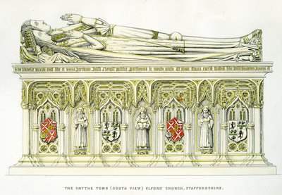 Lady Isabel Neville a její druhý manžel, Sir William Smythe, z Smythe Tomb, St. Peter