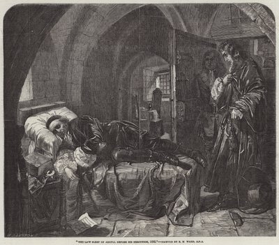 Poslední spánek Argylla před jeho popravou, 1685 od Edward Matthew Ward