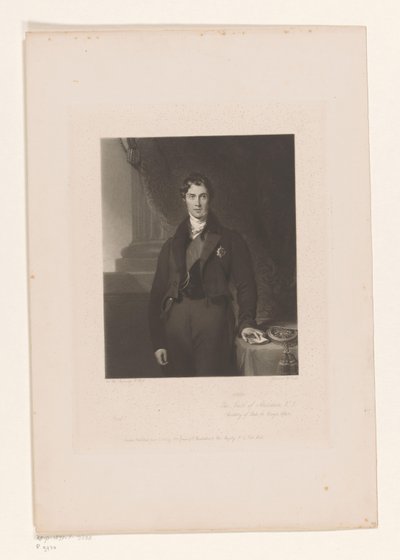 Portrét van George Hamilton-Gordon Hrabě z Aberdeenu KJ / státní tajemník pro zahraniční věci (titul na předmětu) od Edward McInnes