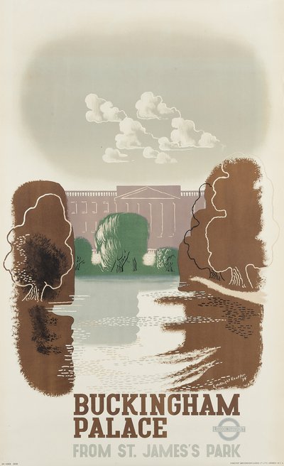 Plakát londýnského metra propagující Buckinghamský palác od Edward McKnight Kauffer