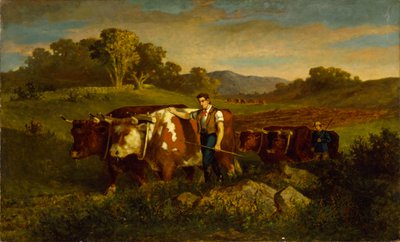 Pastevci s kravami od Edward Mitchell Bannister