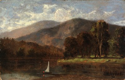 Bez názvu (plachetnice v řece) od Edward Mitchell Bannister